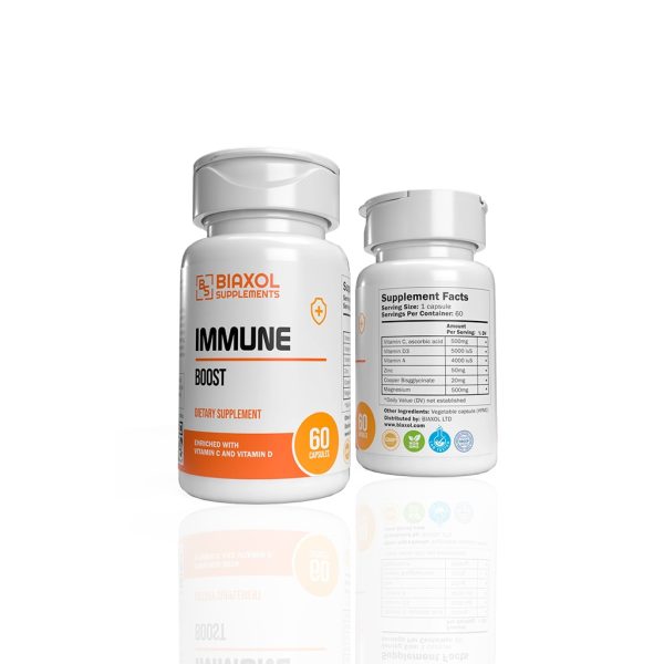 Immune Boost (60 capsules) Biaxol Supplements photo d'emballage