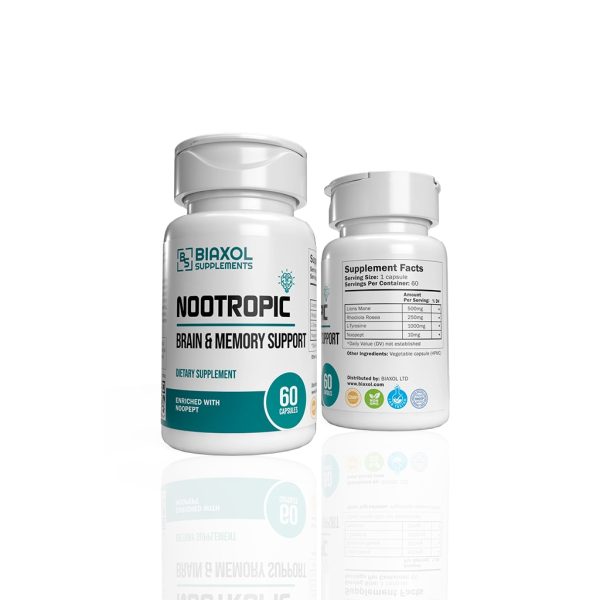 Nootropic (60 capsules) Biaxol Supplements photo d'emballage