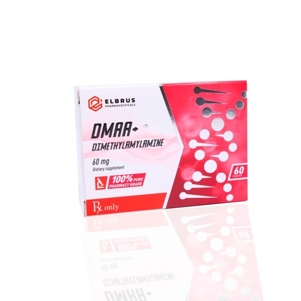 DMAA+ 60 mg Elbrus Pharmaceuticals photo d'emballage